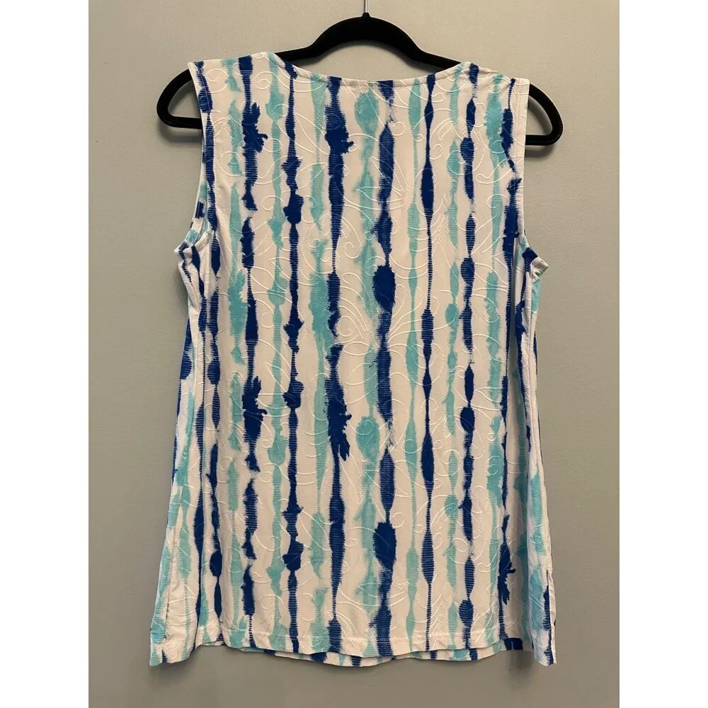 Sleeveless Tank Top with Stripes Size M - Picture 3 of 4